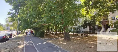 View of the driveway and green area around the building with a walkway. - image 26