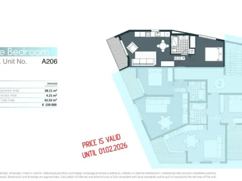 Sale, one bedroom apartment, 42m², Donja Lastva, Tivat - image 9