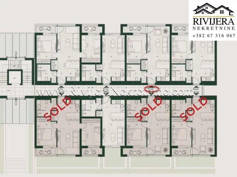 Sale, one bedroom apartment, 45m², Mrčevac, Tivat