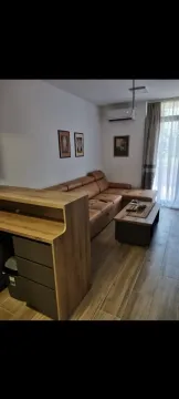 Dnevni boravak sa ugaonom garniturom, stočićem i komadnim namještajem. - image 2