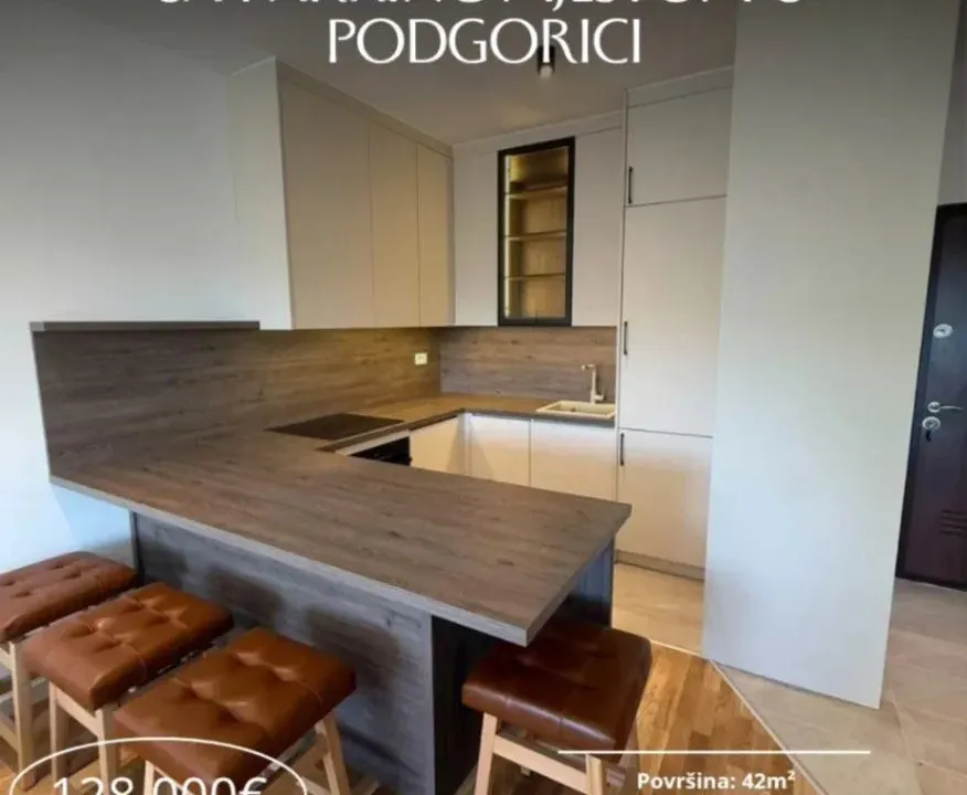 Prodaja, jednosoban stan, 42m², Zabjelo, Podgorica