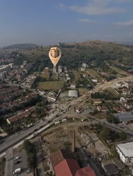 Vazdušni snimak naselja sa ucrtanom lokacijom zgrade. - image 17