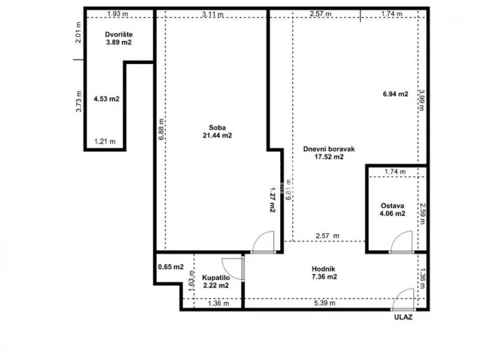 Prodaja, dvosoban stan, 65m², Stari Grad, Beograd