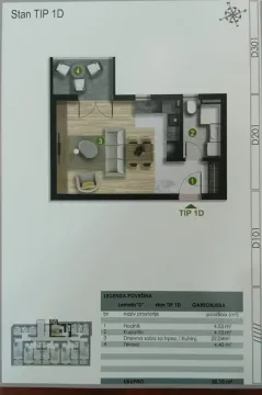 Sale, one bedroom apartment, 32m², Bar, Crna Gora - image 7