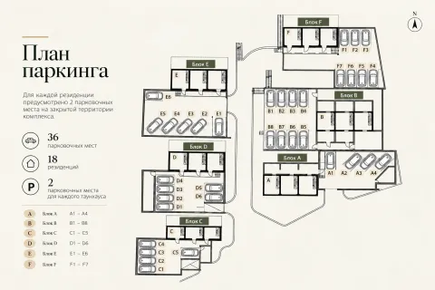 Grafički plan parkinga sa označenim mjestima za svaki blok. - image 10