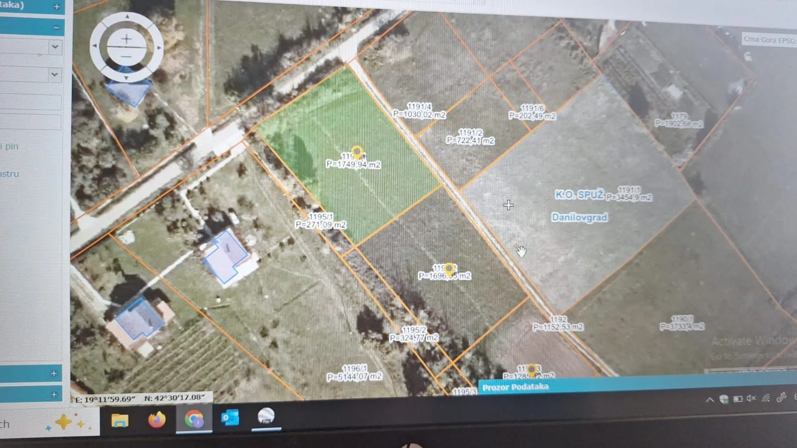 Prodaja, plac, 2087m², Spuž, Danilovgrad