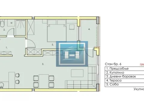 Sale, one bedroom apartment, 49m², Centar, Jagodina