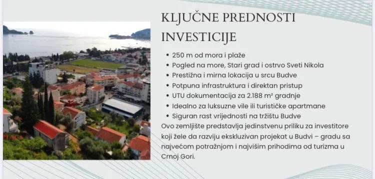Sale, land lot, 1967m², Podkošljun, Budva