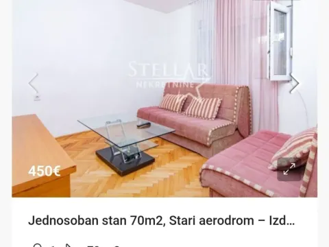 Izdavanje, jednosoban stan, 70m², Stari Aerodrom, Podgorica - image 2
