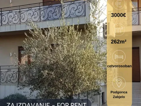 Rent, house, 262m², Zabjelo, Podgorica - image 1