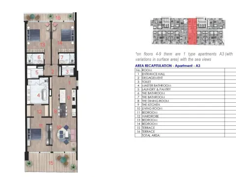 Sale, three bedroom apartment, 225m², Budva, Crna Gora - image 13