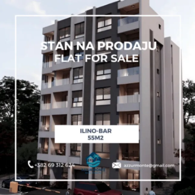 Prodaja, jednosoban stan, 55m², Ilino, Bar