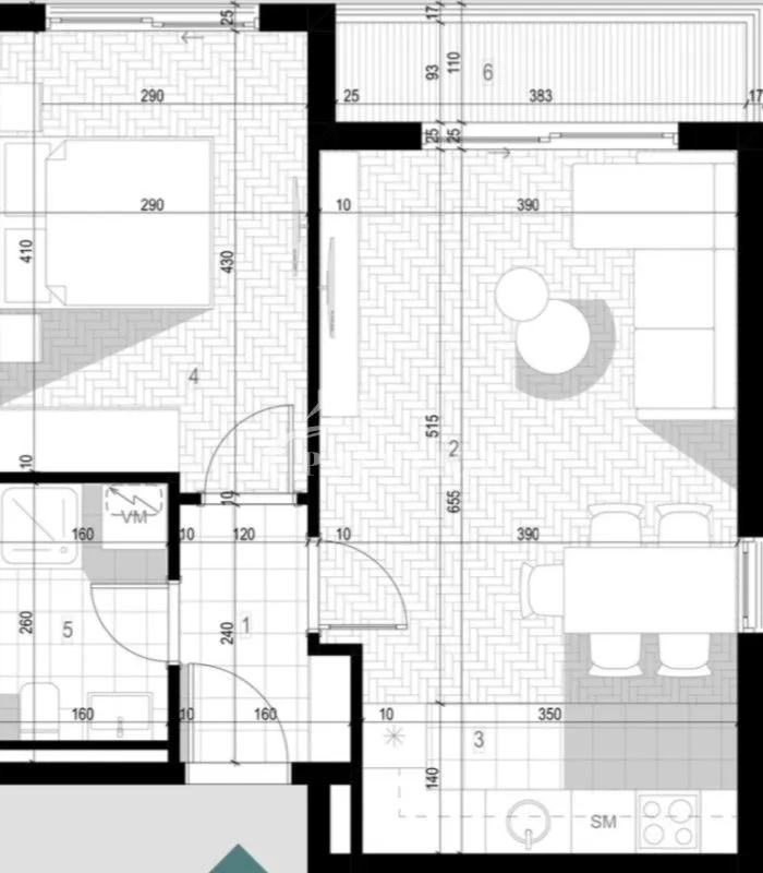 Sale, one bedroom apartment, 48m², Zabjelo, Podgorica