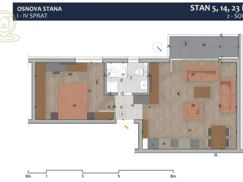 Prodaja, jednosoban stan, 47m², Medijana, Niš - image 2