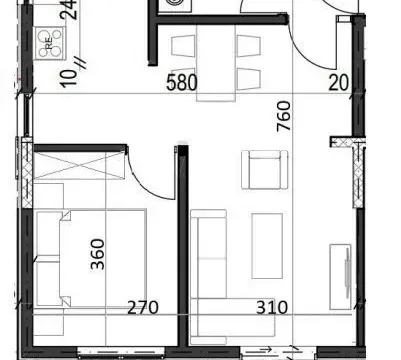 Prodaja, jednosoban stan, 42m², Radanovići, Kotor - image 3
