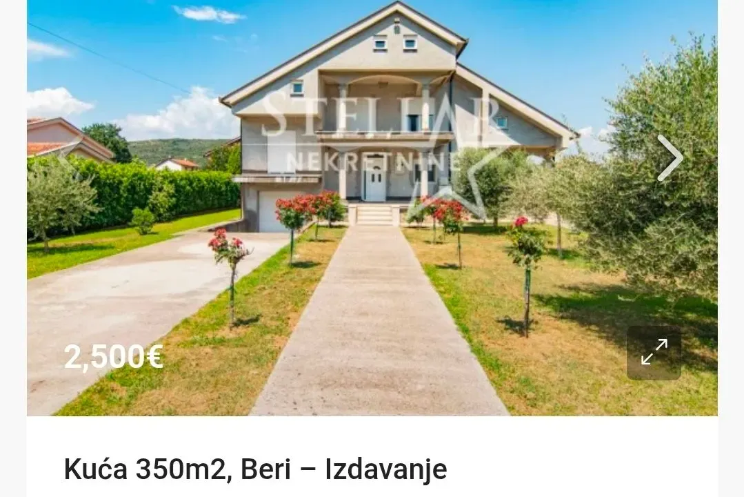 Izdavanje, kuća, 350m², Beri, Podgorica