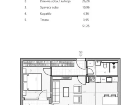 Sale, one bedroom apartment, 51m², Radanovići, Kotor - image 2
