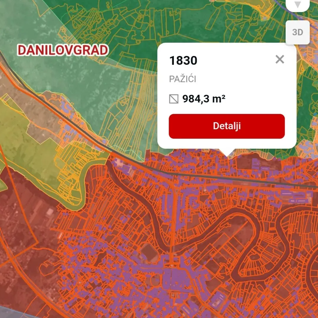 Prodaja, plac, 1000m², Pažići, Danilovgrad