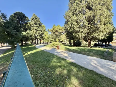 View of the green area and pathway in front of the building. - image 8
