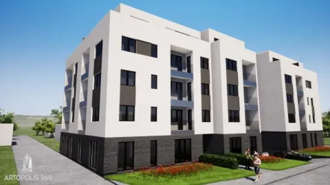 Spoljašnji izgled moderne stambene zgrade sa uređenim dvorištem. - image 2
