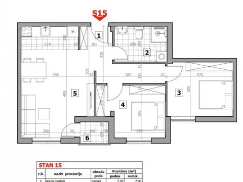 Sale, two bedroom apartment, 60m², Tatarsko brdo, Petrovaradin - image 8