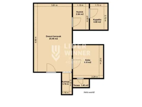 Prodaja, jednosoban stan, 48m², Bajlonijeva Pijaca, Beograd - image 13