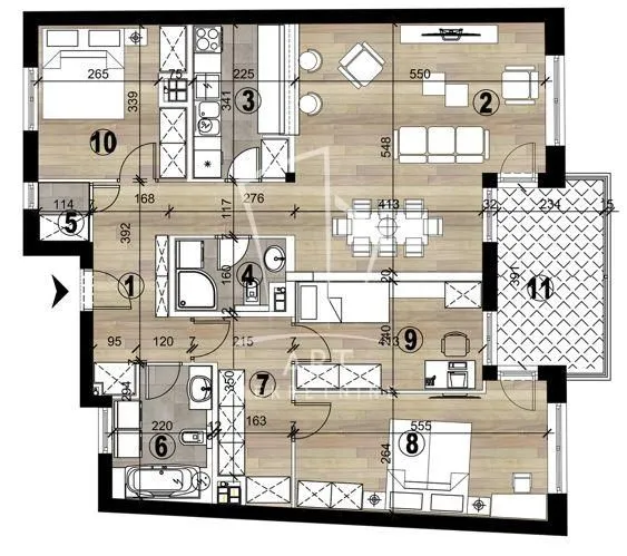 Sale, four bedroom apartment, 107m², Vukov Spomenik, Zvezdara Sve Podlokacije