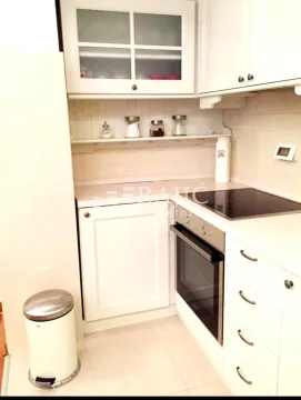 Small white kitchen with built-in oven and hob. - image 5