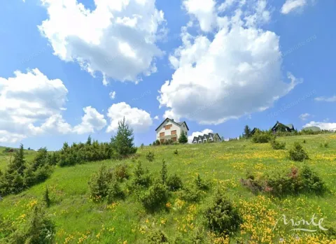 Pogled na kuću sa travnatog imanja i okoline u prirodi. - image 2