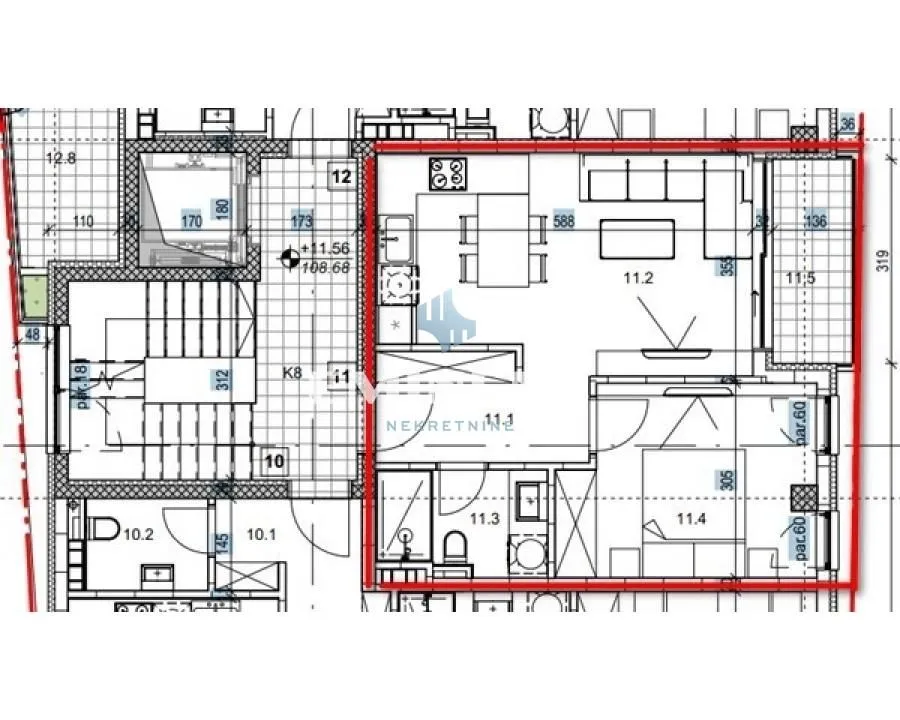 Sale, two bedroom apartment, 44m², Banovo Brdo, Beograd
