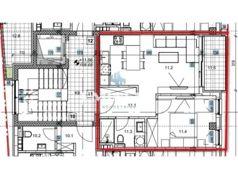 Sale, two bedroom apartment, 44m², Banovo Brdo, Beograd - image 2