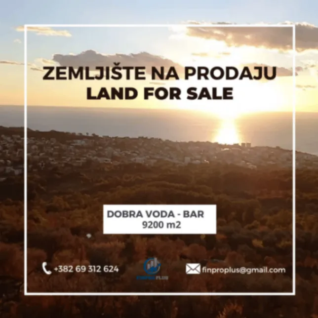 Prodaja, plac, 9200m², Dobre Vode, Bar