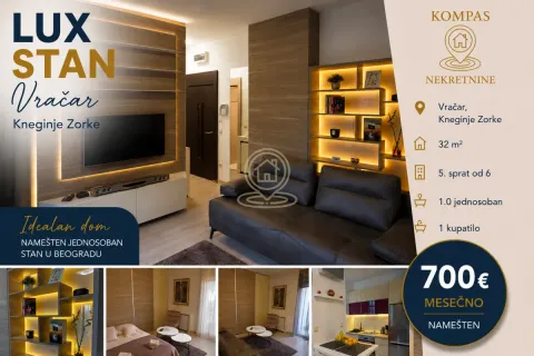 Izdavanje, jednosoban stan, 32m², Vračar Sve Podlokacije, Beograd - image 14