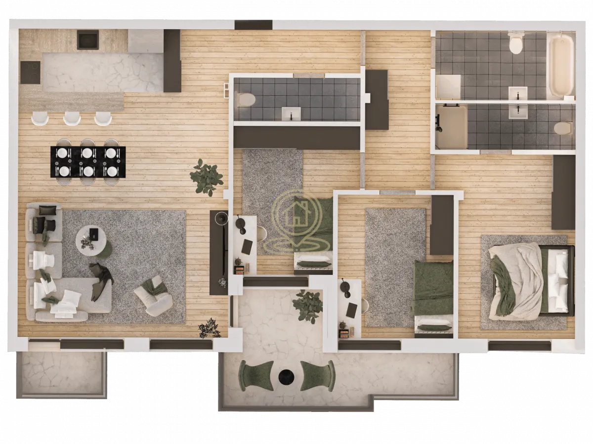 Prodaja, trosoban stan, 68m², Centar, Novi Sad