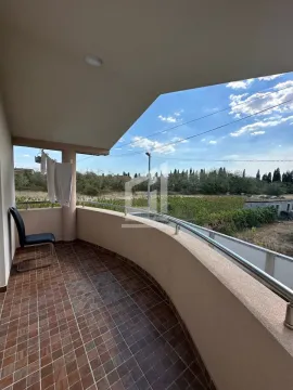 Spacious covered terrace with a view of greenery and surroundings. - image 9