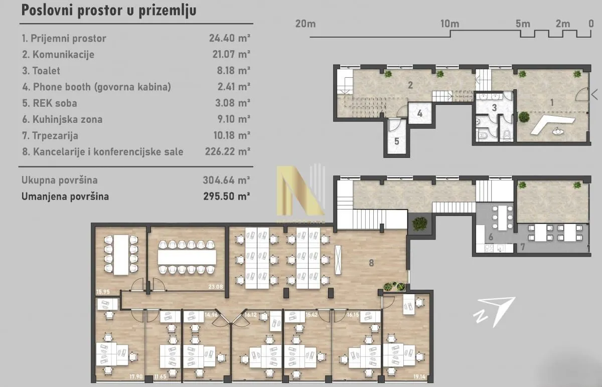 Rent, office space, 300m², Telep, Novi Sad Sve Podlokacije