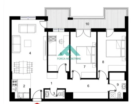 Sale, three bedroom apartment, 85m², Gornji Grad Margita, Pančevo - image 9
