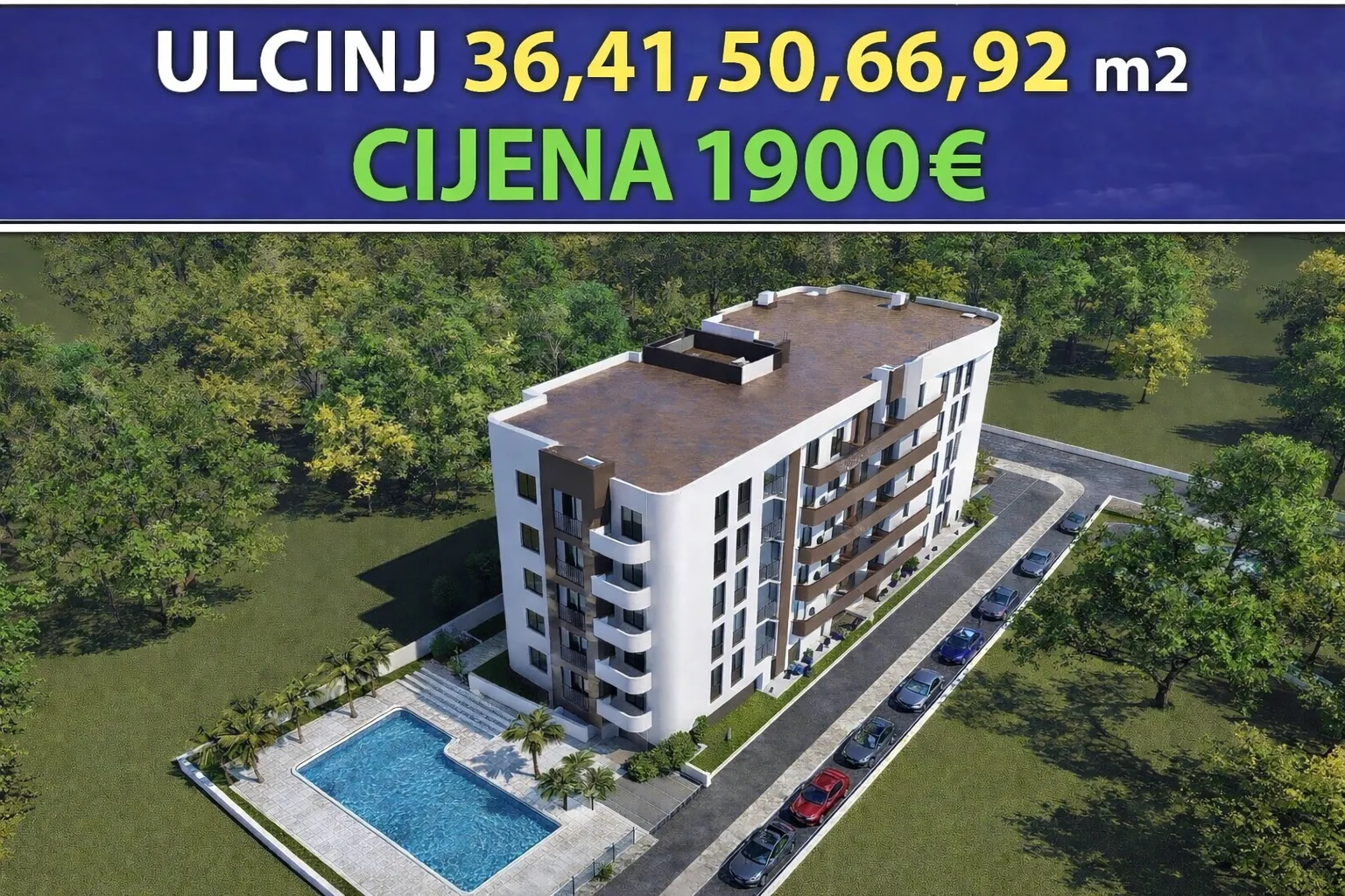 Prodaja, jednosoban stan, 45m², Velika Plaža, Ulcinj