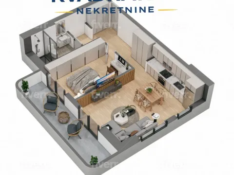 Prodaja, jednosoban stan, 59m², Centar, Bar - image 2