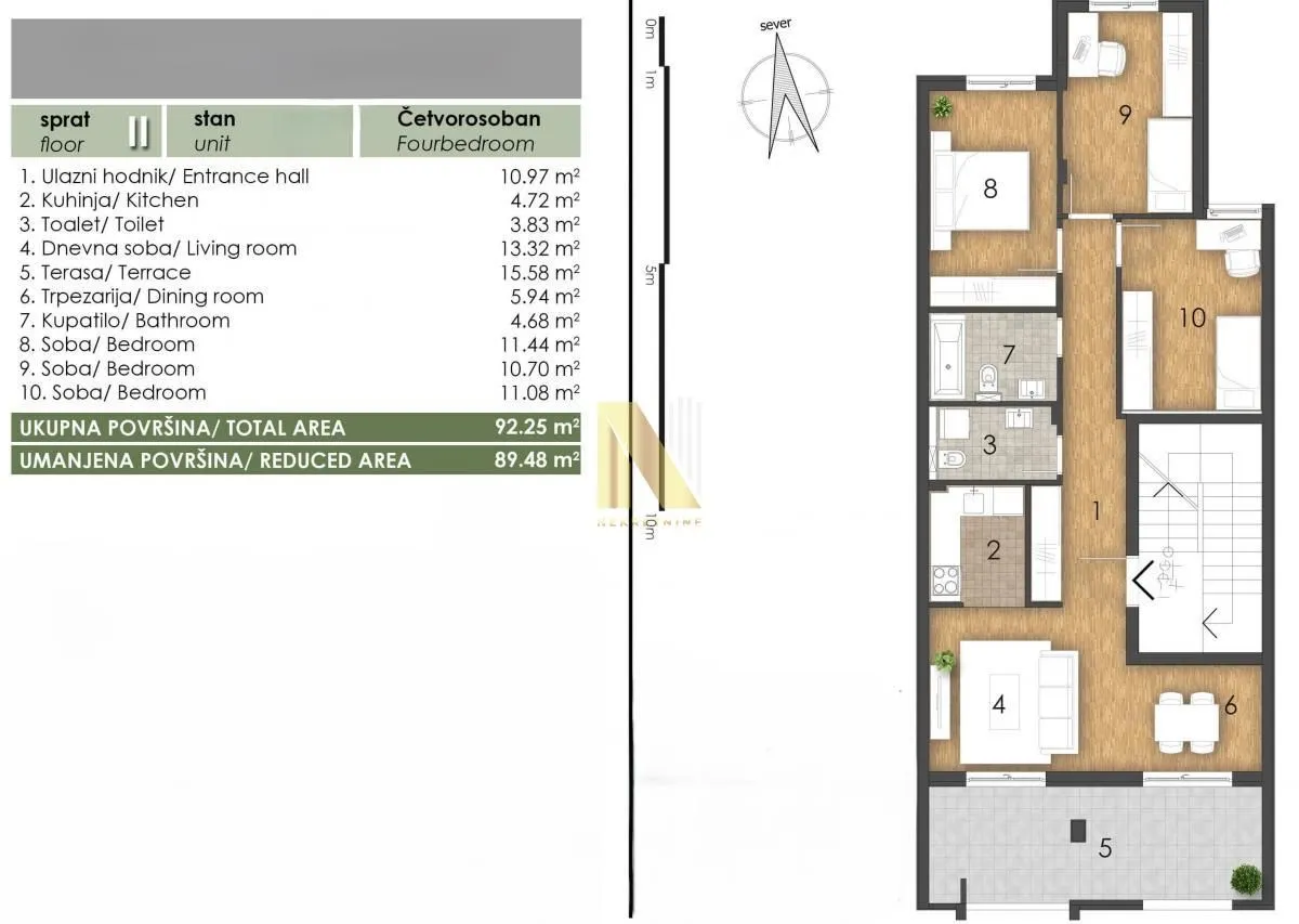 Sale, four bedroom apartment, 79m², Telep, Novi Sad Sve Podlokacije