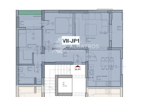 Osnova stana sa rasporedom prostorija i dimenzijama. - image 6