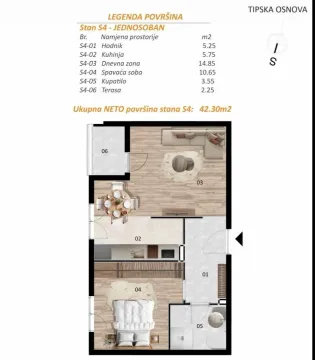 Prodaja, jednosoban stan, 42m², Zabjelo, Podgorica - image 6