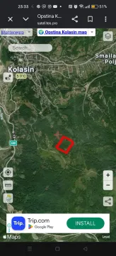Satelitski prikaz mape sa označenom lokacijom zemljišta. - image 2