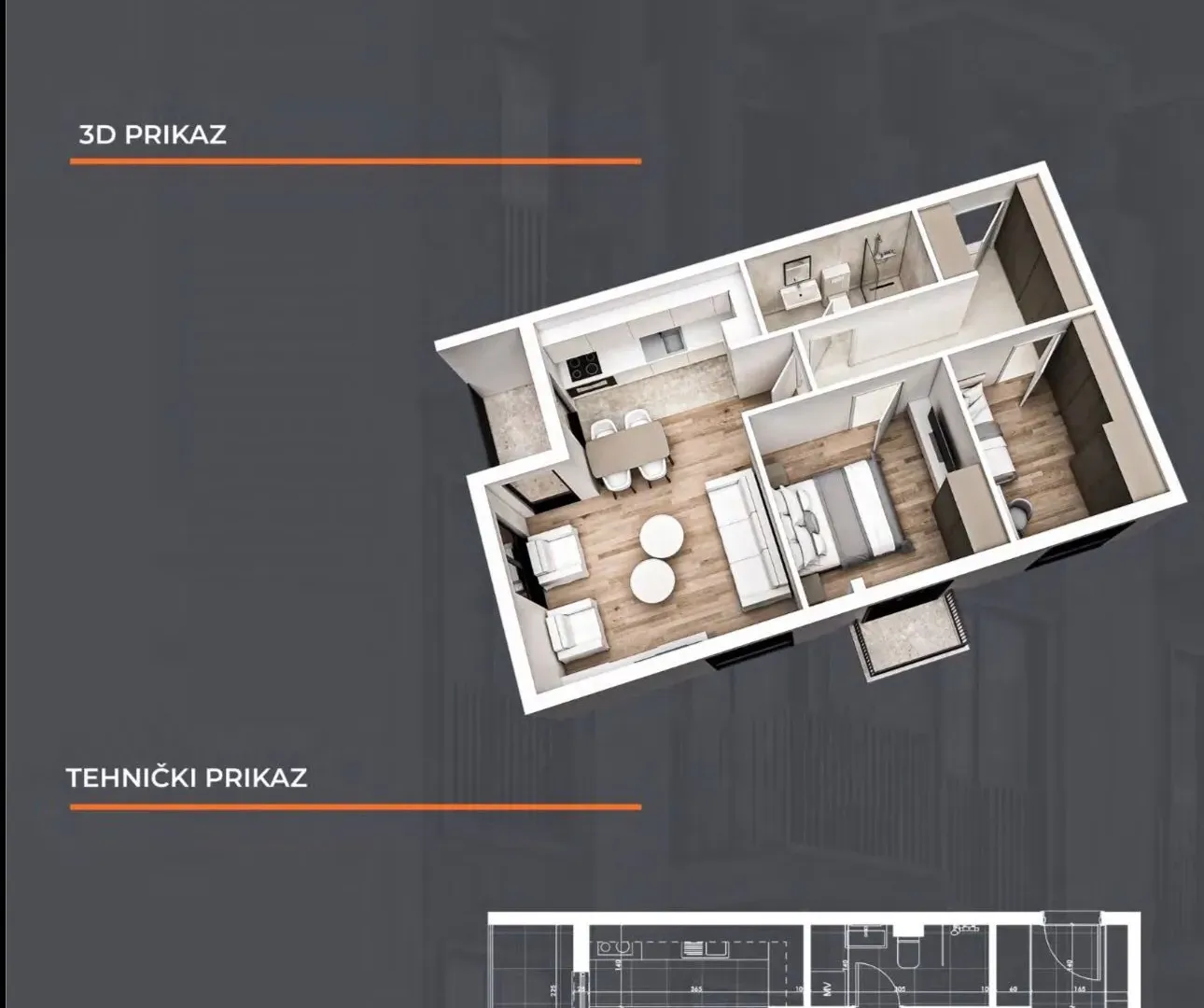 Prodaja, dvosoban stan, 62m², Stari Aerodrom, Podgorica