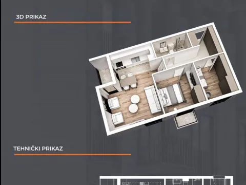 Sale, two bedroom apartment, 62m², Stari Aerodrom, Podgorica - image 5