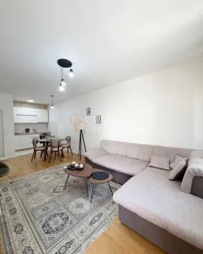 Dnevni boravak sa garniturom, trpezarijom i kuhinjom u pozadini. - image 12