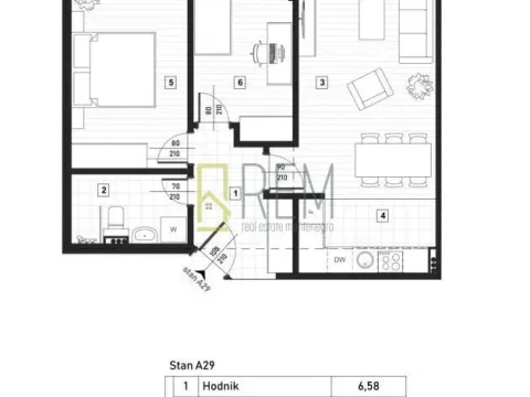 Prodaja, dvosoban stan, 61m², Zagorič, Podgorica - image 9