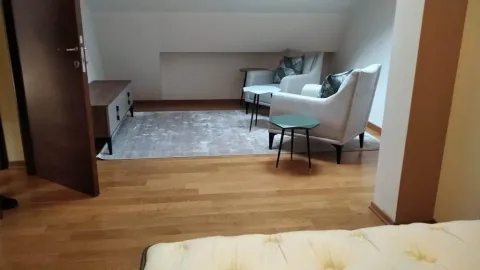Manji dnevni boravak sa foteljama, stočićima i tepihom u potkrovlju. - image 30