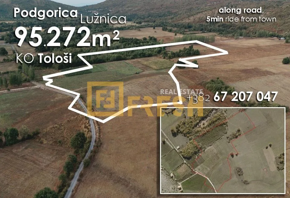 Prodaja, plac, 95272m², Mareza, Podgorica