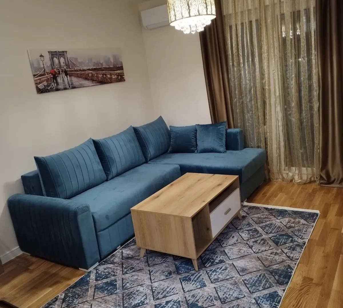 Rent, one bedroom apartment, 42m², Pobrežje, Podgorica